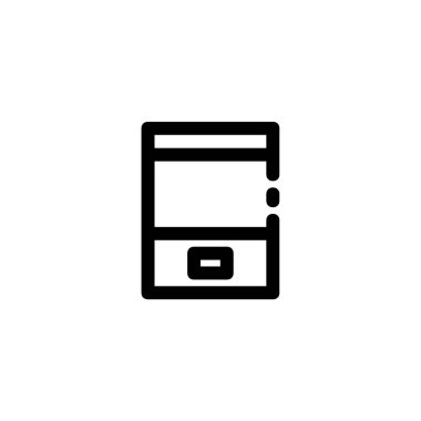 cep telefonu vektörü ince çizgi simgesi