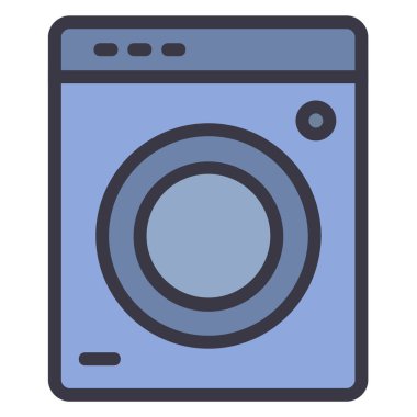 Çamaşır makinesi simgesinin vektör çizimi