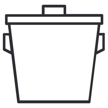 Mutfak çömleği simgesi beyaz arkaplanda izole edilmiş düz stil. 