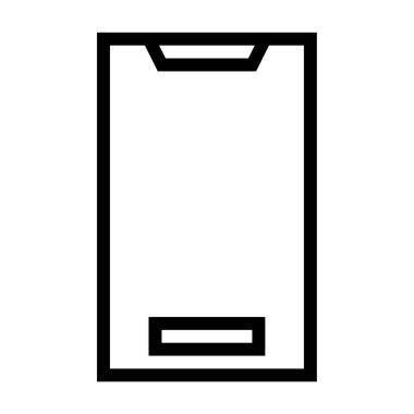 Beyaz arkaplanda akıllı telefon simgesi, modern cep telefonu simgesi 