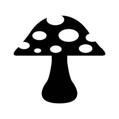 Mantar ikonu. Vektör İllüstrasyonu           