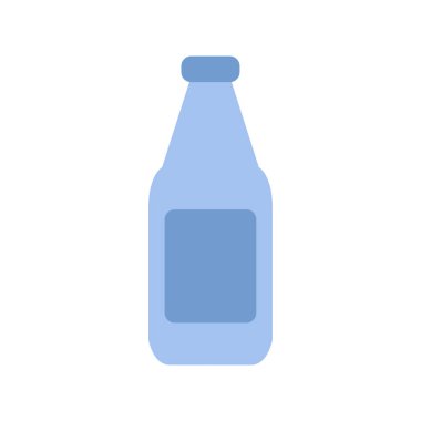 Basit şişe simgesi, vektör illüstrasyonu