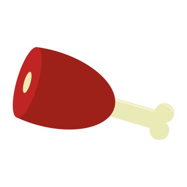 Kemik simgesinde et, düz stil