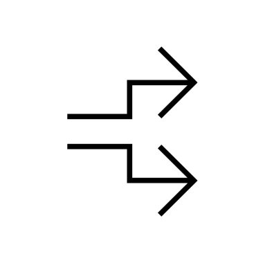 Çift ok simgesini, vektör çizim