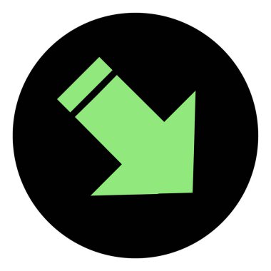 Web ve mobil uygulama tasarımınız için ok simgesi çizimi arkaplanı, ok logosu 