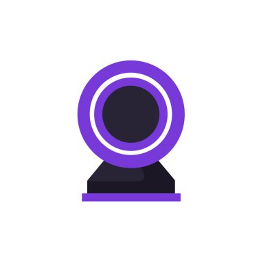 Beyaz arka plan üzerinde izole web kamera simgesi