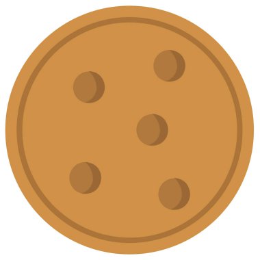 Kurabiye. Web simgesi basit illüstrasyon