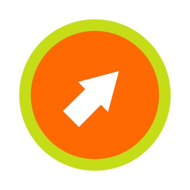 Web ve mobil uygulama tasarımınız için ok simgesi çizimi arkaplanı, ok logosu 