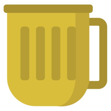 Bira kupası düz simgesi, vektör illüstrasyonu