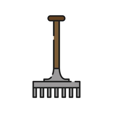 Beyaz arkaplanda tırmık simgesi