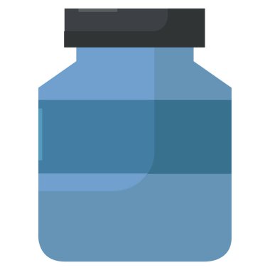 Basit şişe simgesi, vektör illüstrasyonu