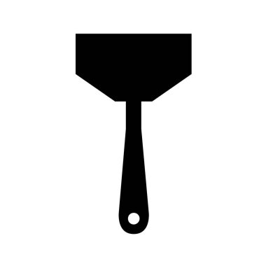 İnşaat küreği simgesi. özet vektör çizimi beyaz arkaplanda izole edildi 