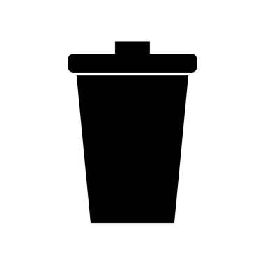 Plastik Kupa Simge Vektörü İllüstrasyonu