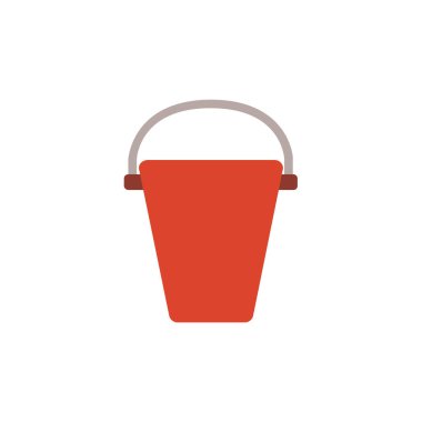 Kova ikonu. Beyaz arkaplanda izole vektör illüstrasyonu. 