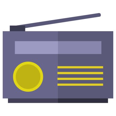 Radyo simgesi vektör çizim şablonu 