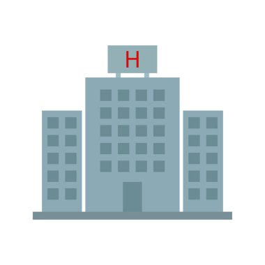 Hastane izometrik bileşim vektör çizimi