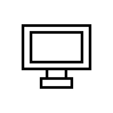 bilgisayar monitörü simgesi, düz biçim