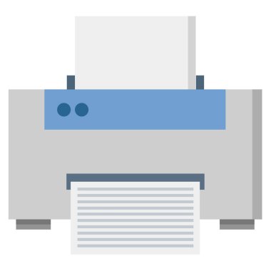 Yazıcı simgesi beyaz arkaplanda izole edildi