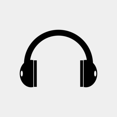 kulaklık simgesi vektör illüstrasyonu 