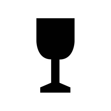 şarap cam ikonu, vektör illüstrasyonu 