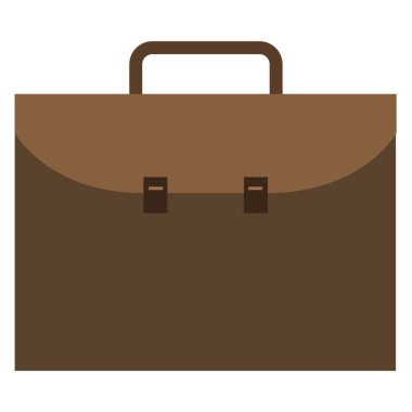 Beyaz arka plan üzerinde izole kahverengi çanta.