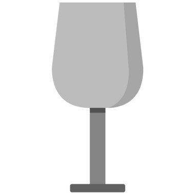 şarap cam ikonu, vektör illüstrasyonu 