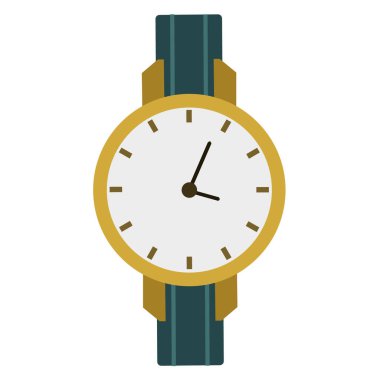 Kol saati simgesi. Düz renk tasarımı. vektör illüstrasyonu.