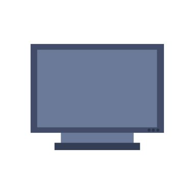 Beyaz arkaplanda televizyon simgesi izole edildi