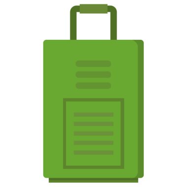 Beyaz arka plan üzerinde izole seyahat çantası simgesini