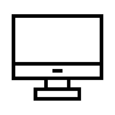 masaüstü bilgisayar izole edilmiş ikon web illüstrasyon tasarımı