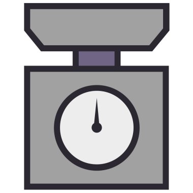 Beyaz arkaplanda mutfak boyutu simgesi