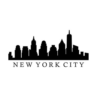 New York şehrinin silüeti, vektör simgesi