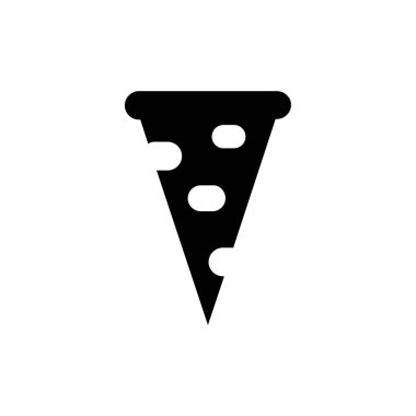 Pizza simgesi vektör çizimi