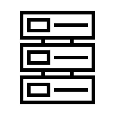 sunucu veritabanı ikon vektör illüstrasyonu