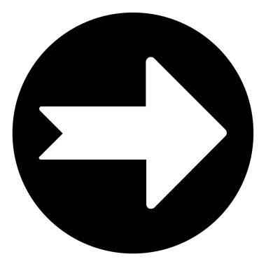 Web ve mobil uygulama tasarımınız için ok simgesi çizimi arkaplanı, ok logosu 