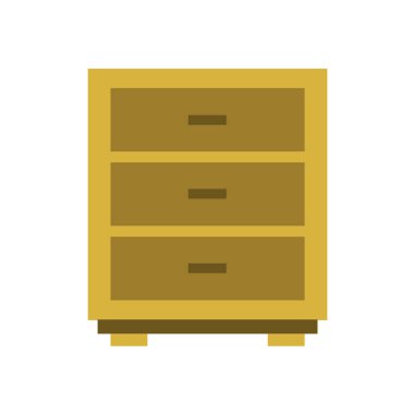 Kabine simgesi beyaz arkaplanda izole edilmiş düz bir şekilde. 