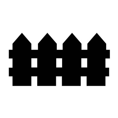 Beyaz arka plan üzerinde izole çit simgesi