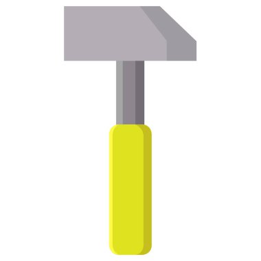 Beyaz arka plan üzerinde çekiç simgesi    