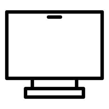 Bilgisayar monitörü. Web simgesi basit illüstrasyon