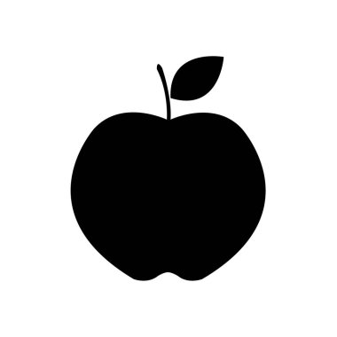 elma vektörü ince çizgi simgesi