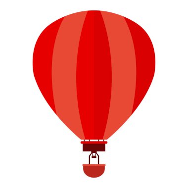 kırmızı balon hava seyahat simgesi