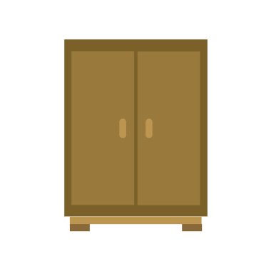 Beyaz arka plan üzerinde izole gardırop simgesi