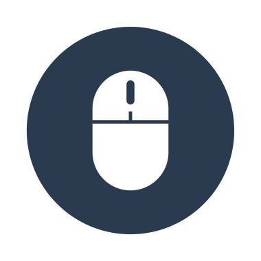 Fare düz yuvarlak simgesi, vektör illüstrasyonu