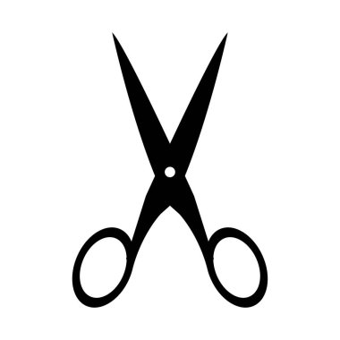 Makas simgesi, vektör illüstrasyonu basit tasarım