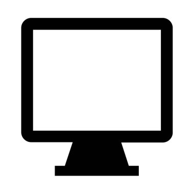 masaüstü bilgisayar monitörü izole edilmiş simge