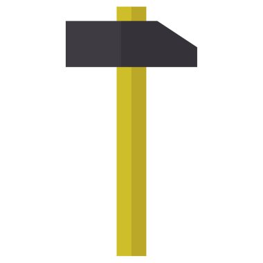 Beyaz arka plan üzerinde çekiç simgesi    