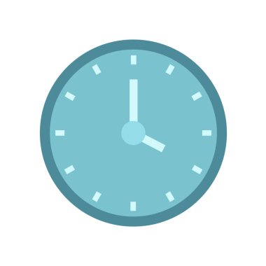 Saat simgesi, vektör illüstrasyonu basit tasarım