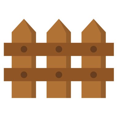 Beyaz arka plan üzerinde izole çit simgesi