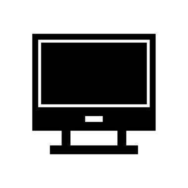 masaüstü bilgisayar izleme vektör simgesi 