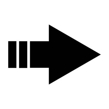 Ok işareti. Web simgesi basit illüstrasyon